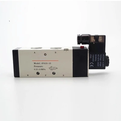 4V410-15 два пятиходовых соленоидного клапана Пневматический клапан управления напряжение: 110 В переменного тока, 220 В переменного тока, 380 В переменного тока, 24 В переменного тока, 12 В постоянного тока, 24 В постоянного тока