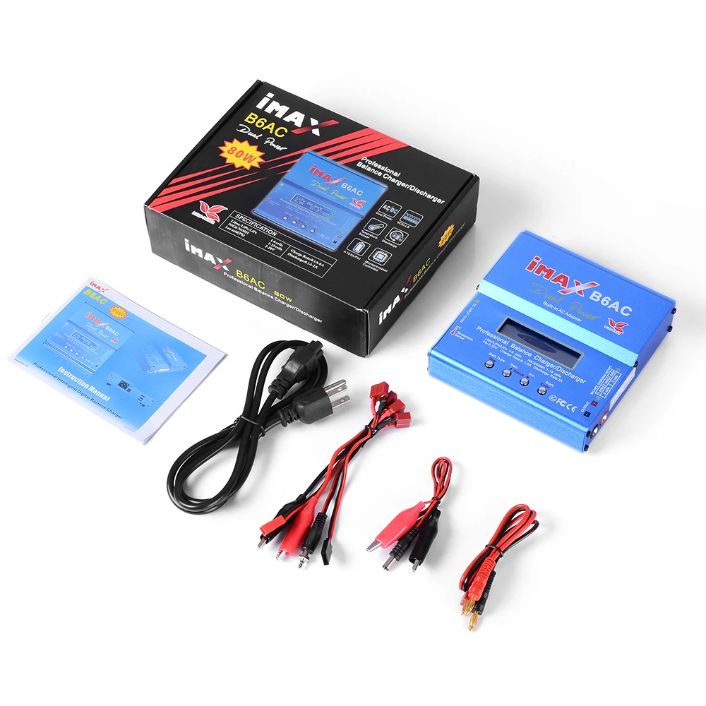IMAX B6AC 80 Вт RC Баланс Lipo зарядное устройство B6 AC Nimh Nicd литиевая батарея EU/US/UK/AU разъем
