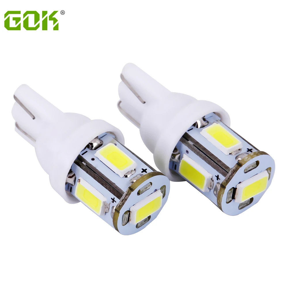 100 шт. Автомобильные светодиодные лампы T10 5SMD W5W t10 5led 192 168 194 5730 5630 SMD белые