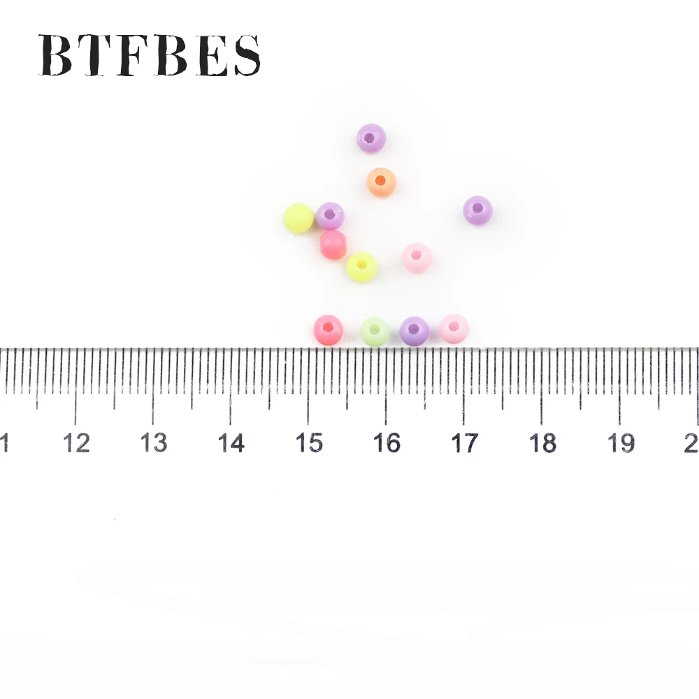 Высококачественные акриловые шарики для крема BTFBES Круглые разноцветные гладкие