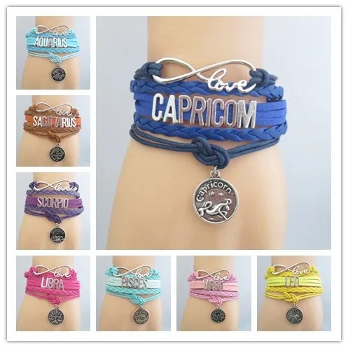 

Infinity scorpio bracelet sagittarius Bracelet libra bracelet leo bracelet pisces bangles