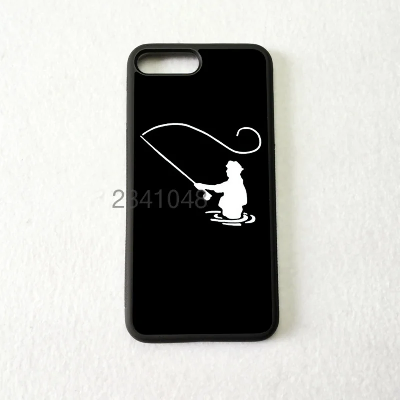 fly fishing fisherman soft silicone edge phone cases for
