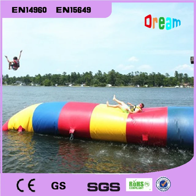 Best price at $689 Cheap Free shipping!!! 7*3m PVC water jumping pillow/inflatable water trampoline/water blob/jumping bag(free pump+repair kits)