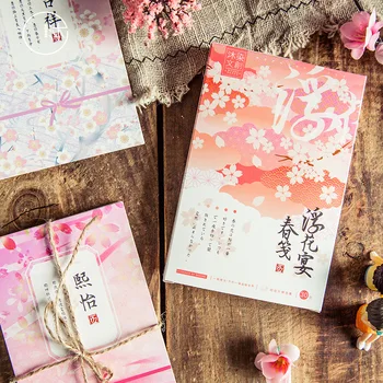 

30 Sheets/Set Beautiful Floating Fower Postcard/Greeting Card/Message Card/Birthday Letter Envelope Gift Card