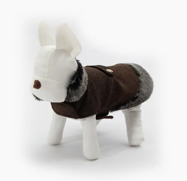 Маленькая средняя собака супер теплое зимнее пальто одежда шерстяная одежда ошейники куртка для питомца наклейка одежда для щенка S-XL