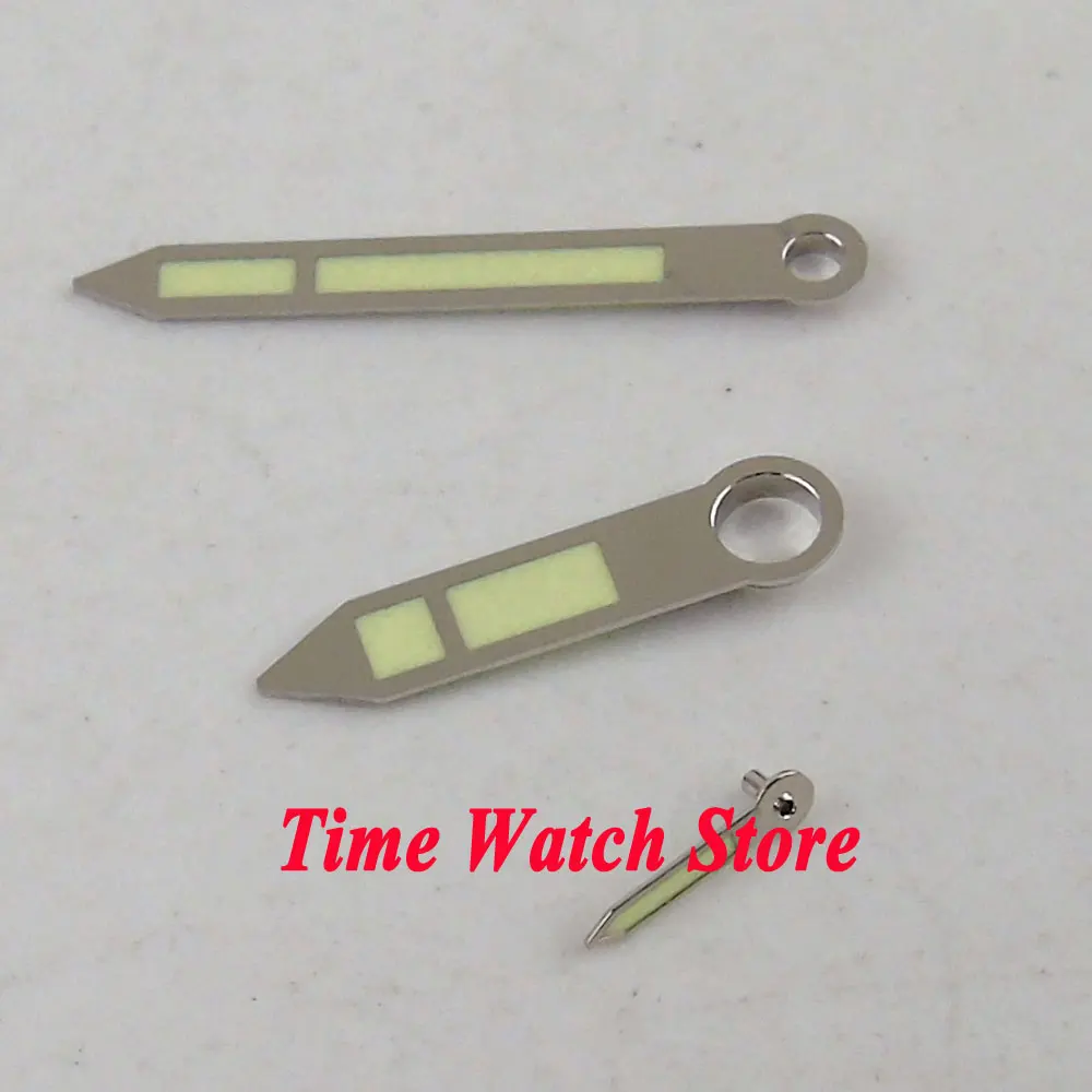 

Green luminous silver edge watch hand fit for ETA 6497 6498 ST36 serial hand winding movement H45