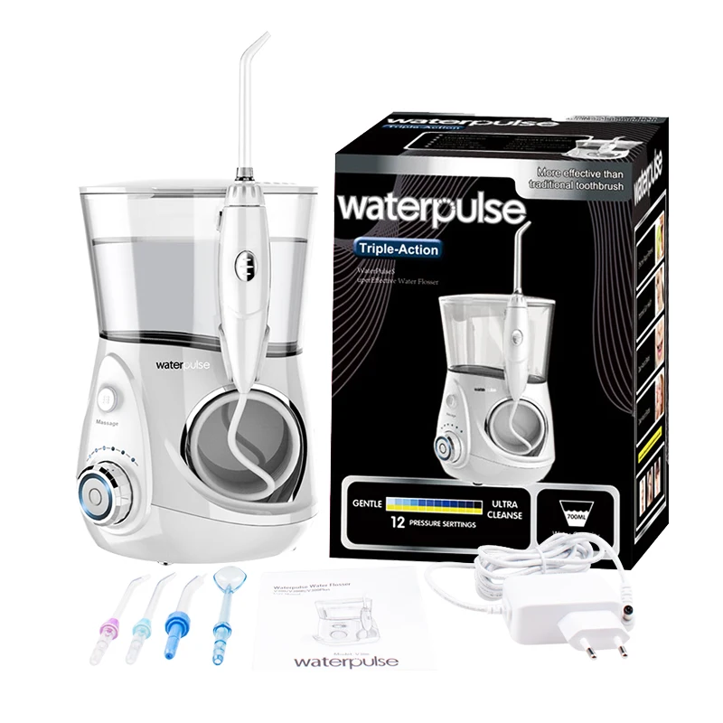 Стоматологический Флоссер Waterpulse V660 с 5 насадками для полива ухода за зубами|dental
