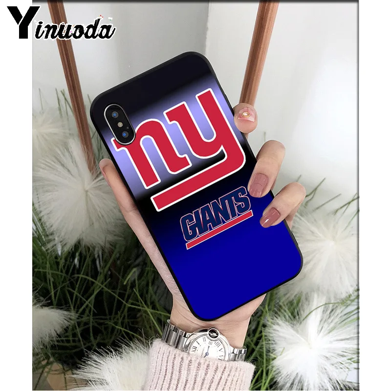 Yinuoda New York Giants TPU мягкие Аксессуары для телефонов Чехол для iPhone 6S 6plus 7 7plus 8 8Plus X Xs MAX 5 5S XR - Цвет: A7