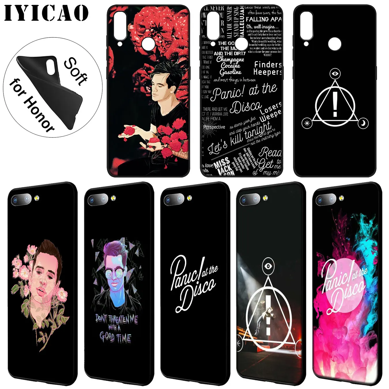 

IYICAO Panic At The Disco Soft Silicone Phone Case for Huawei Y7 Y6 Prime Y9 2018 Y5 Honor 8C 8X 8 9 10 Lite 7C 7X 6A 7A Pro