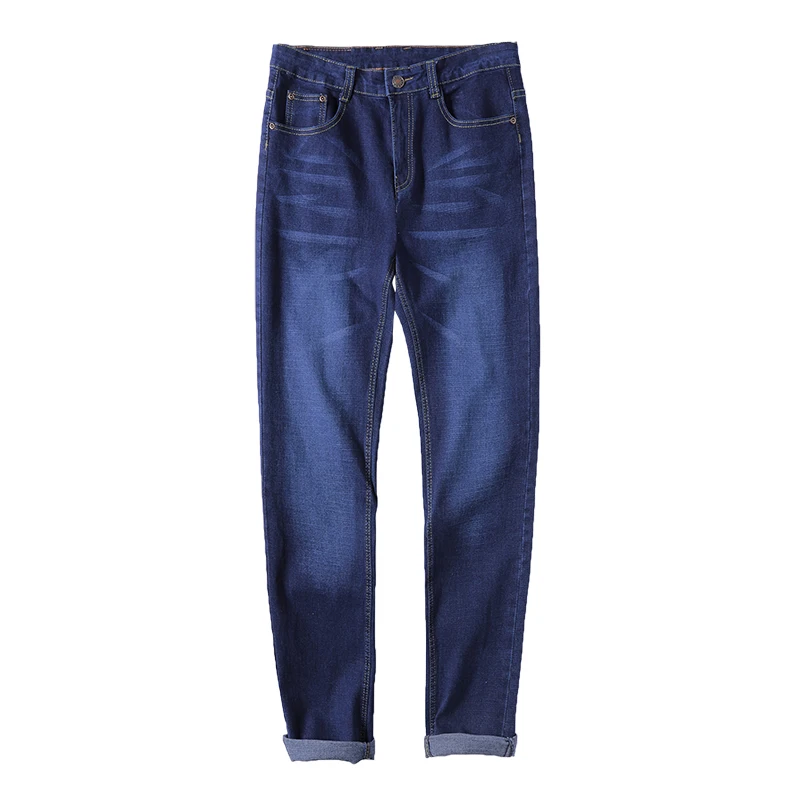 

New Arrivals Simple Jeans Men Men's Cotton-blend Slight Stretch Whiskers Wash Effect Slim Fit Jeans