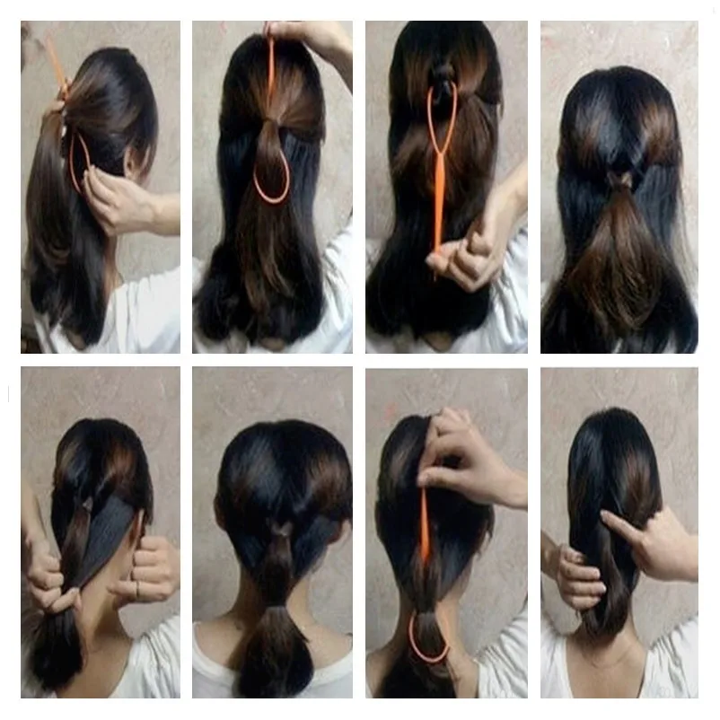 4pcs/set Magic Hair Braiding Twist Curler Styling Set Hairpin Holding Hair Braiders Pull Hair Needle Ponytail DIY Tool