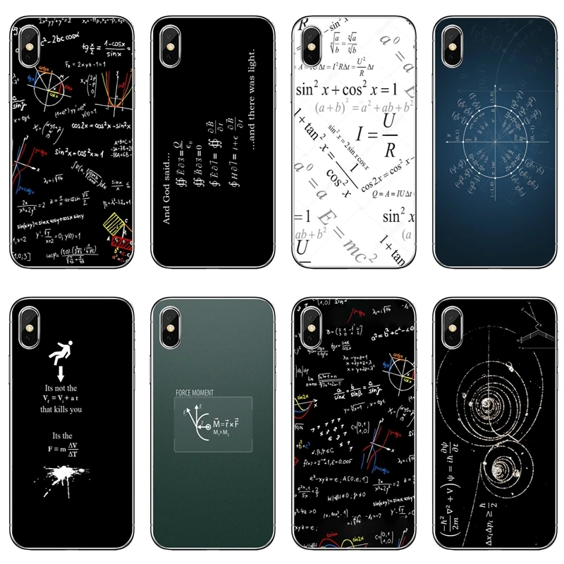 

Mathematics And Physics Formulas For iPhone X XR XS Max 8 7 plus 6s 6 plus SE 5s 5c 5 4s 4 iPod Touch case Soft phone cover case