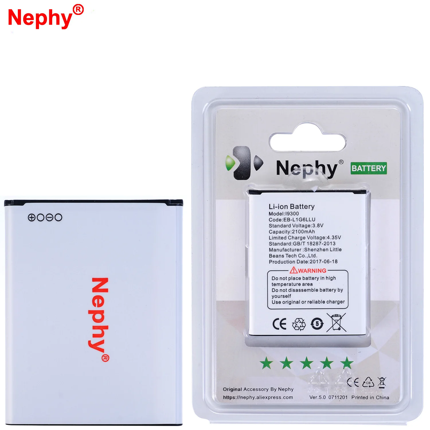 

New Original Nephy Battery 2100mAh For Samsung Galaxy S3 i9300 i535 i747 i879 i9305 i9308 L710 M440S T999 i9082 i9082i In Stock