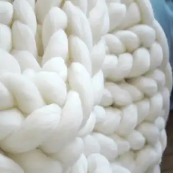 

Extra thick Chunky Knitted Blankets Pure Color Super Soft Bulky Knitting Throw Crocheted Thick Yarn Acrylic Wool for Bed/Sofa
