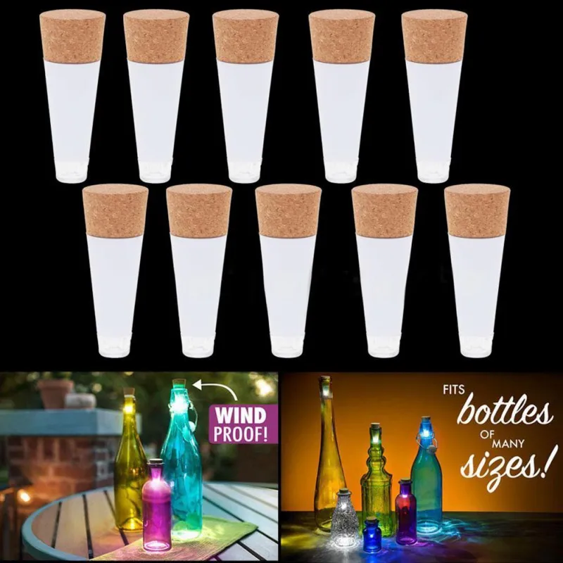 

1Pcs Cork Shaped Rechargeable USB LED Night Light Wine Bottle Lamps Party Decor