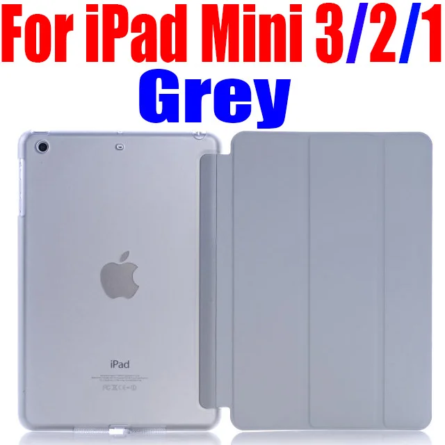 Умный чехол для ipad mini 4 5 ультра тонкий из искусственной кожи чехол+ PC полупрозрачный задний Чехол для Apple ipad mini 5 4 3 2 IM401 - Цвет: For Mini 3 2 1