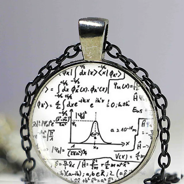 Math Equation Necklace Mathematical Formulas Jewelry Quantum Physics
