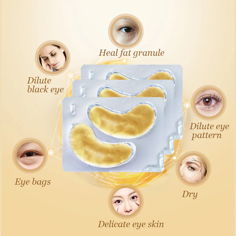 5 Pairs  Collagen Gold Eye Mask Eye Patch Face Mask Eye Patches for the Eyes Crystal Masks Anti Dark Circle Eyelid Patch