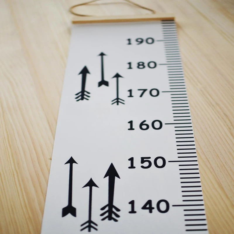 Деревянная настенная подвесная детская Таблица роста, измерительная линейка высоты, Настенная Наклейка для детской комнаты, скандинавского декора, 20x200 см