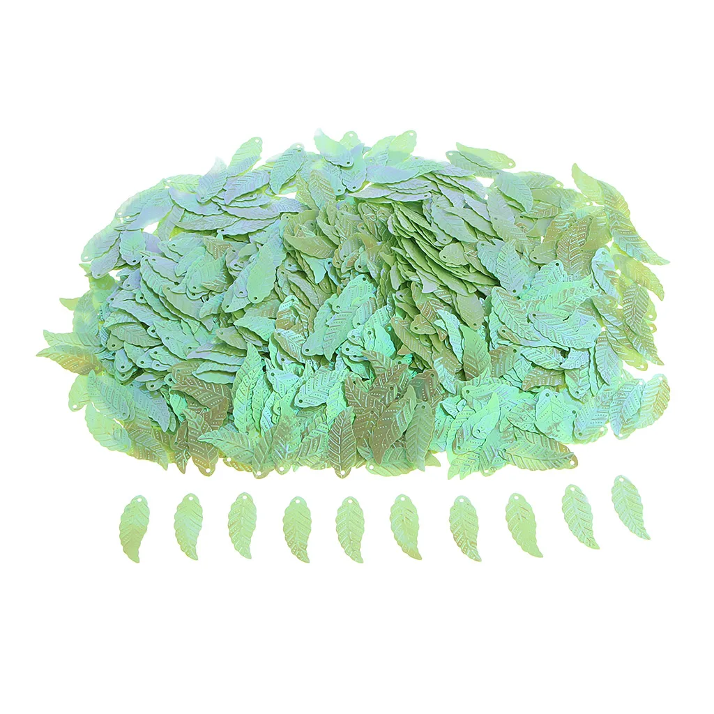 Bag of 1100Pcs DIY Loose Leaf Sequins Glitter Paillette Spangles Lentejuelas for Sewing Bag Wedding Dress Craft Cross Stitch