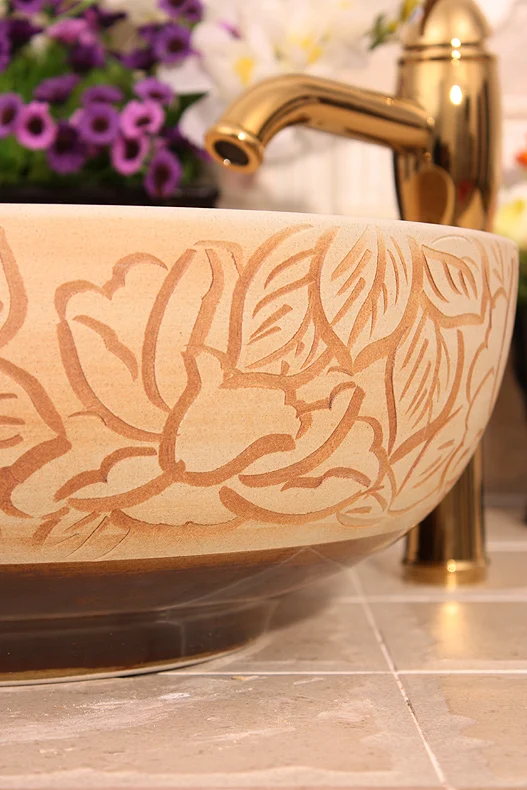 Bathroom vanities chinese Art Counter Top ceramic sink wash basin bathroom sinks (5)