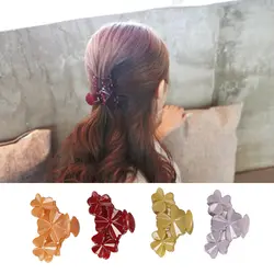 Мода акриловые твердые Цвет цветок заколка для волос коготь Для женщин составляют Ручная стирка аксессуары для парикмахерских