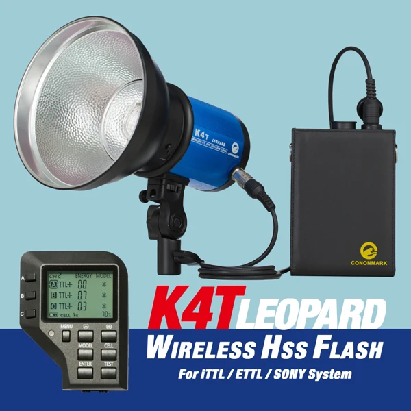 

CONONMARK K4T Leopard wireless Hss Flash With ABC Trigger For iTTL/ETTL/SONY System