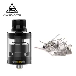 Augvape Мерлин мини емкость RTA атомайзера с 10 шт Клэптон двухъядерный плавленого 24 мм 2 мл один/двойной головка катушки двойной поток воздуха Vape