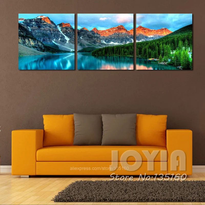 3 Panel Nature Scenery Wall Art Mountain Lake Landscape Painting Canvas Prints For Home Living Room Decor Large Quality No Frame In Calligraphy 3 Panel Nature Scenery Wall Art Mountain Lake Landscape Painting Canvas Prints For Home Living Room Decor Large Quality No Frame In Calligraphy