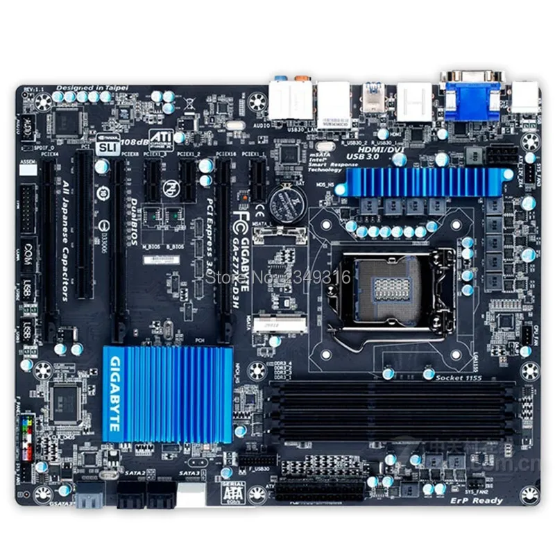 Для Gigabyte GA-Z77X-D3H рабочего Материнская плата Z77X-D3H Z77 LGA 1155 i3 i5 i7 DDR3 полностью Тесты