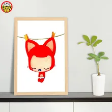 Лиса мультфильм волшебный ребенок простой ребенок для обучения рисованию номера домашний Декор картина маслом цвет красный картина маслом цифры