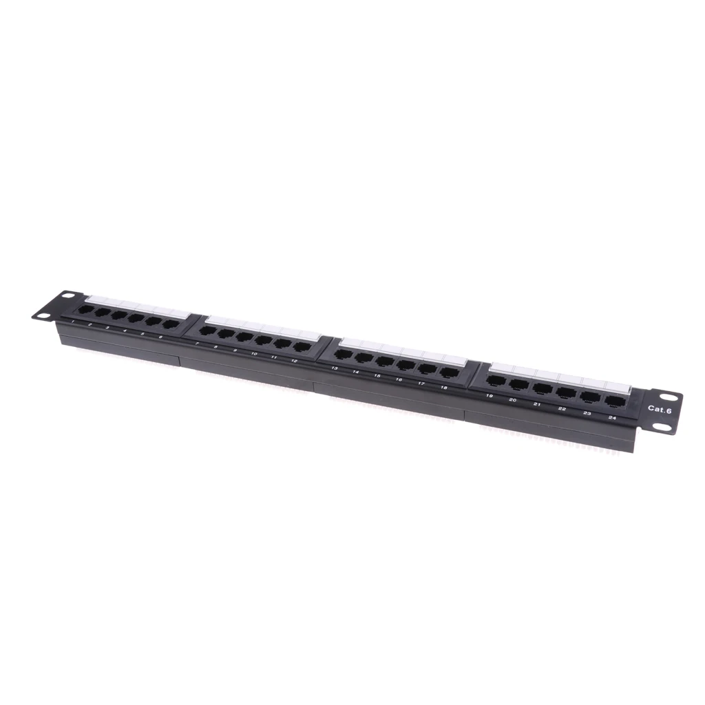 24 порта Cat6 19 ''/1U неэкранированная Rackmount Ethernet Сетевая коммутационная панель для