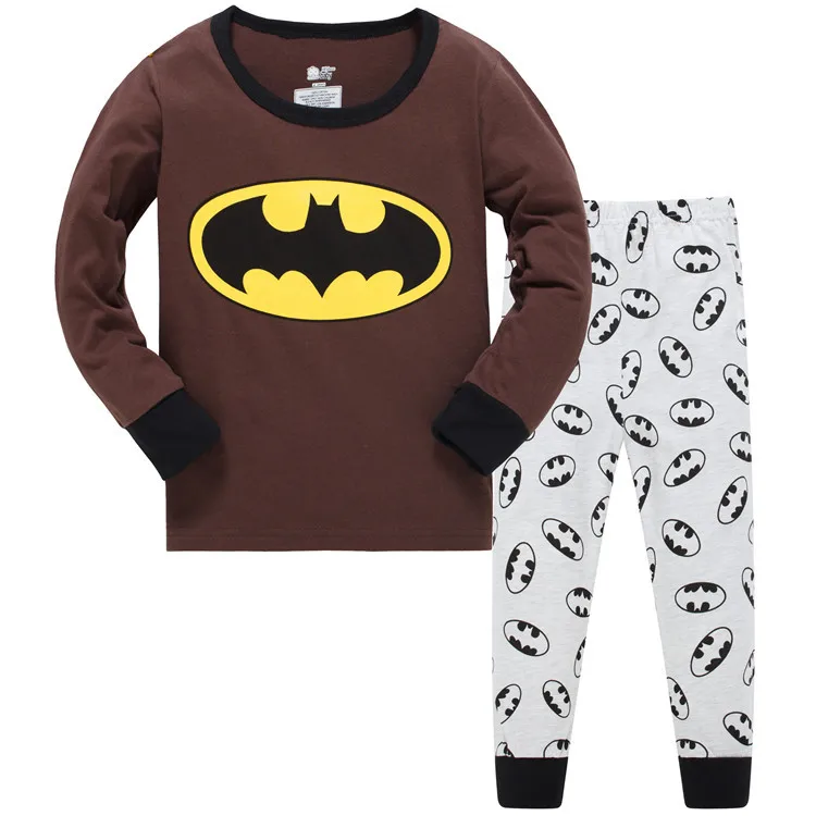Пижама с героями мультфильмов для малышей, enfant, пижама с капитаном Америкой, одежда для мальчиков детская пижама с человеком-пауком, Бэтменом, детская пижама из хлопка - Цвет: batman