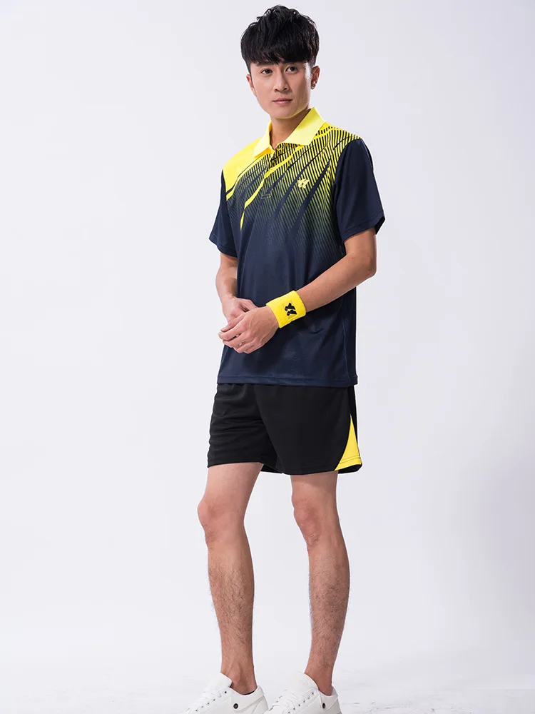 Новые мужские/женские футболки для бадминтона из полиэстера, быстросохнущие футболки для тенниса, спортивные футболки для настольного тенниса, спортивная одежда, футболки для пинг-понга