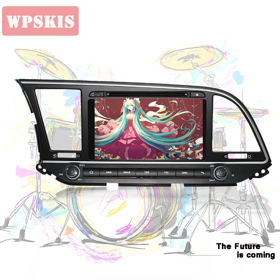 

2 DIN 1024*600 Android 9.0 4+64G car DVD for HYUNDAI ELANTRA 2016 2017 2018 Autoradio touch SCREEN car stereo head units tape