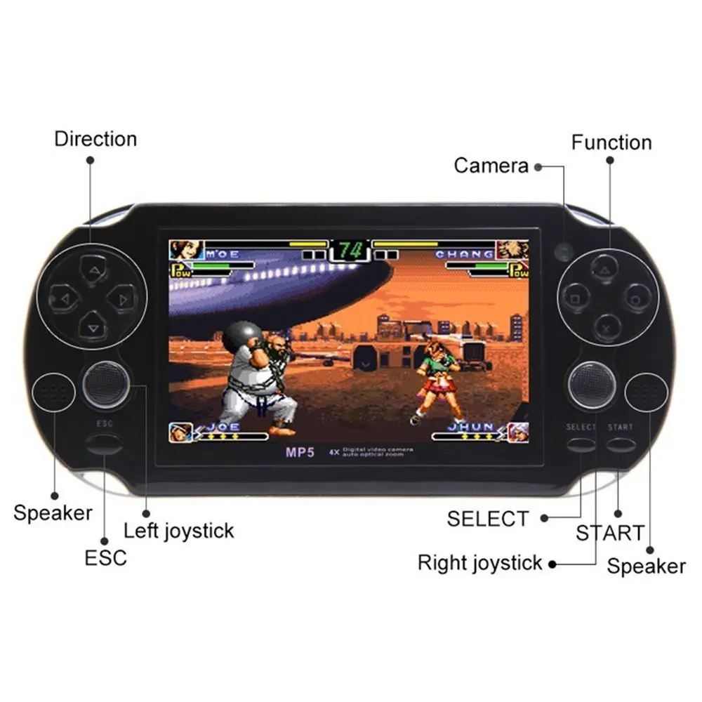 

Portable Video Game Console 8GB Handheld Game Console 4.3 Inch Gaming Player Mp4 Mp5 Mini Game Consolas Portable Present for kid