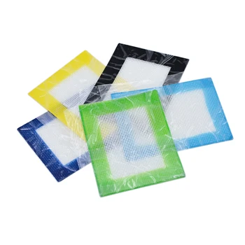 

10pcs FDA Non stick rubber silicone baking Dab wax mat pad or Silicone Pads for herbs/hash/butane oil/slick oil with Fiber Glass
