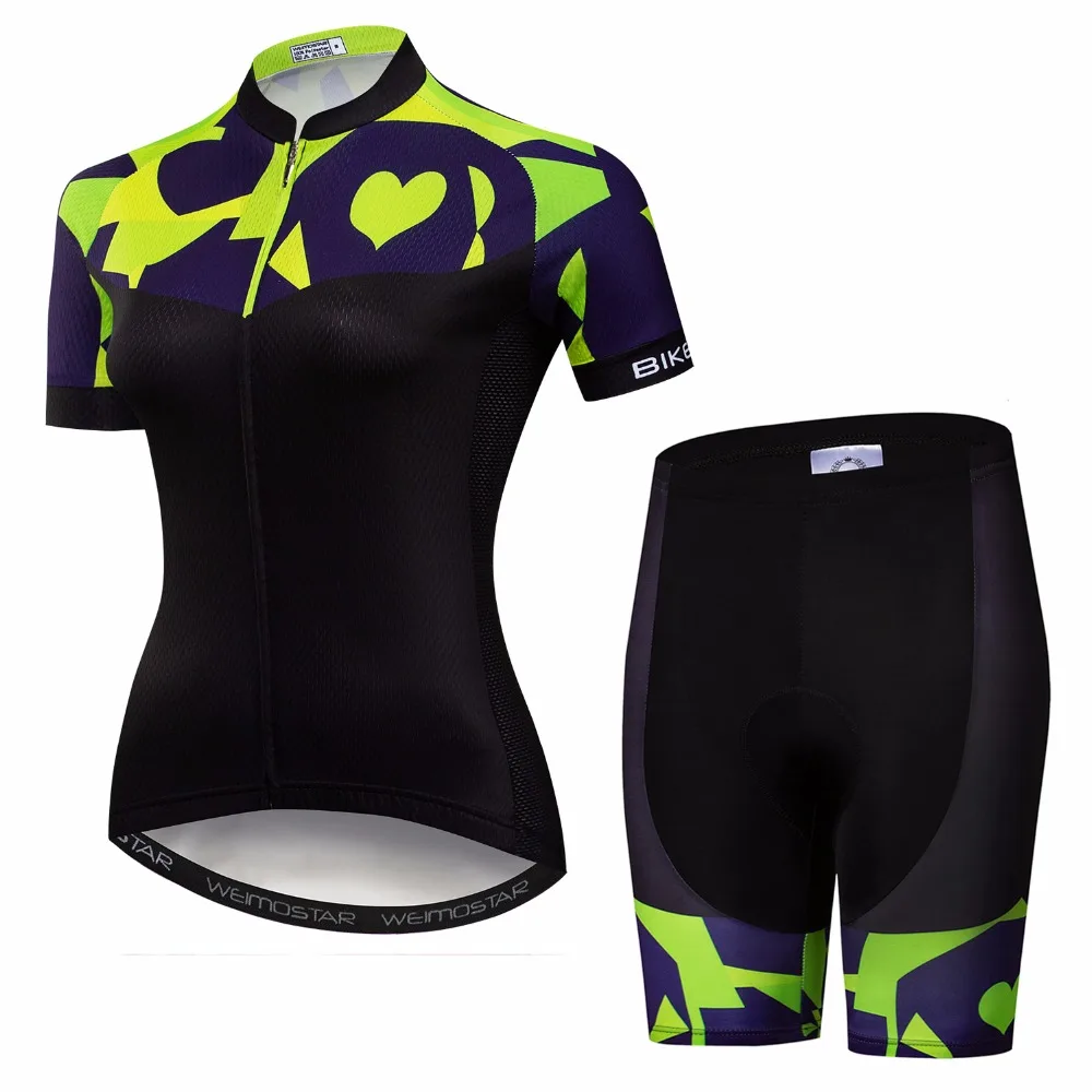 2021 Bike Jersey set Women Cycling jersey Shorts girls Mountainr road MTB Bicycle suits Maillot Ropa Ciclismo Top bottom pink