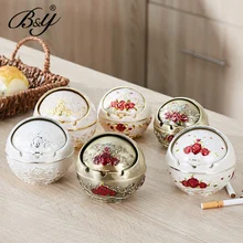 Шаровая металлическая пепельница с крышкой зажигалки аксессуары для курения автомобильная пепельница сигарета бездымный пепельница лото...(China)