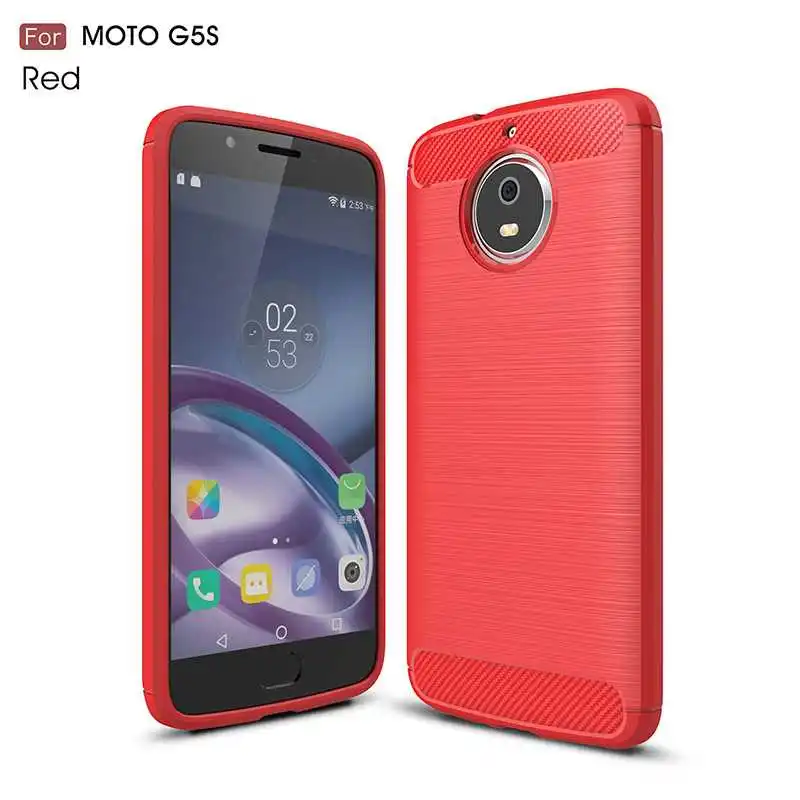 Модный противоударный мягкий силиконовый чехол Mokoemi 5," для Motorola Moto G5s, чехол для Motorola Moto G5S Plus, чехол для телефона - Цвет: Red