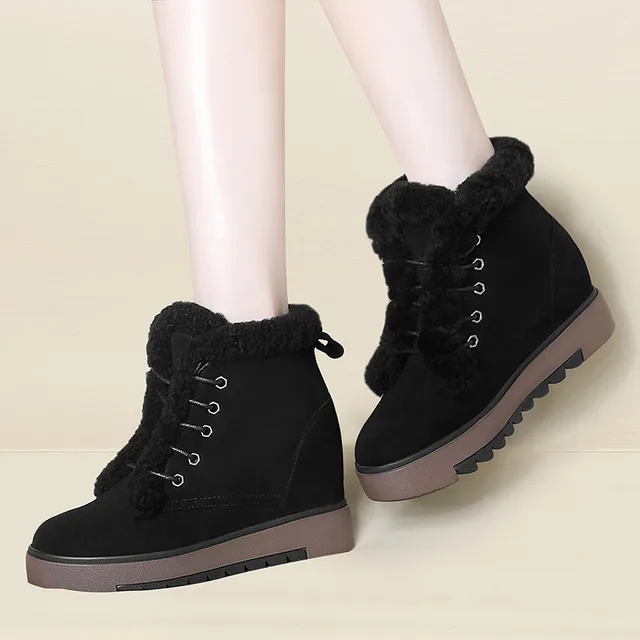 Female Korean version of cotton shoes 2018 new tie Martin boots winter