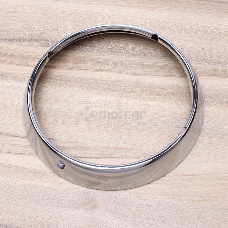 Motorcycle 7" Chrome Headlight Trim Ring Headlamp Cover For Harley