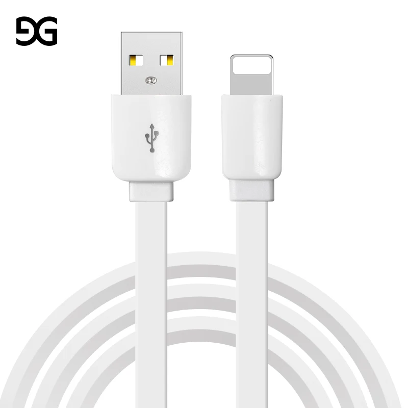 GUSGU Cable USB para el Cable del iPhone, cable Micro usb tipo c sincronización de datos plana 2A carga rápida cables de teléfono móvil usb Microusb usb C