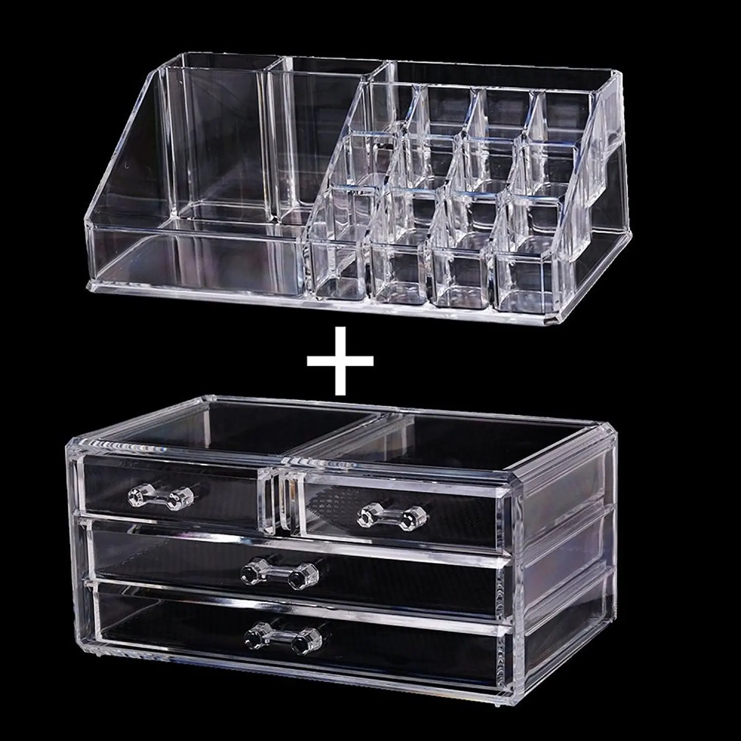 5 styles Transparent Plastic Home Drawer Desk Desktop Storage Box Organiser Clear Acrylic Makeup Make Up Organizer For Cosmetic