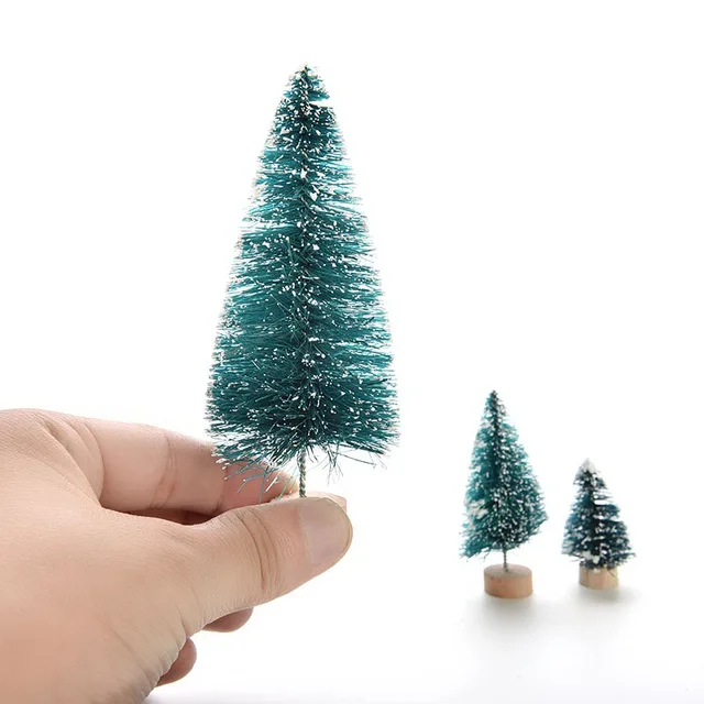 5pcs Lot Mini Christmas Tree Stick Small With White 5pcs Lot Mini Christmas Tree Stick Small With White Snow New Year Party Ornaments Xmas Decoration Gift For Kids In Trees From Home Garden
