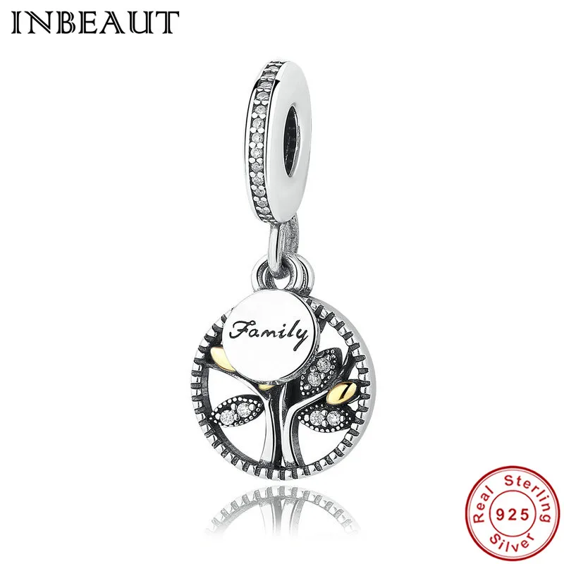 

INBEAUT Women Wedding Chain Necklace Zircon Pendant 925 Sterling Silver Family Tree Charm fit Pandora Bracelet Female Jewelry
