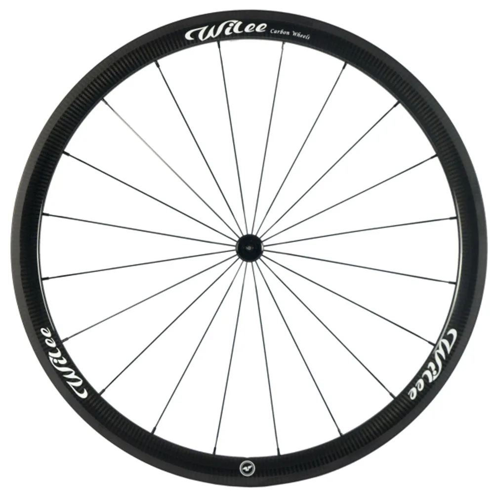 Clearance Wilee Bike 38mm  Carbon wheelset 3K Twill  Clincher Carbon Wheels Bicycle Wheel Carbon Fiber Bike Wheels With R17606 3