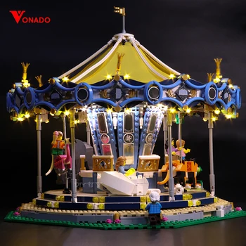 

Led Light Set For Lego 10257 Building Blocks Creator City Street lego Carousel Toys 15036 (only light with Battery box)