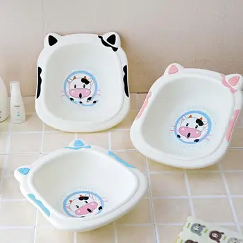 

Small Size Children's Cute Cartoon Cow Washbasin PP Baby Bathing Supplies