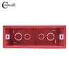 Coswall Mounting Box Internal Cassette 186mm*67.5mm*50mm For 197mm*72mm Standard Switch and Socket Red Color ► Photo 1/5